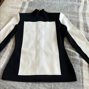Lanvin for H&M Black and White Colorblock Turtleneck Sweater